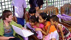 Children in Bangladesh on Computer